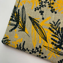 Load image into Gallery viewer, Small Clutch - Mixed Wattle in Navy and Gold
