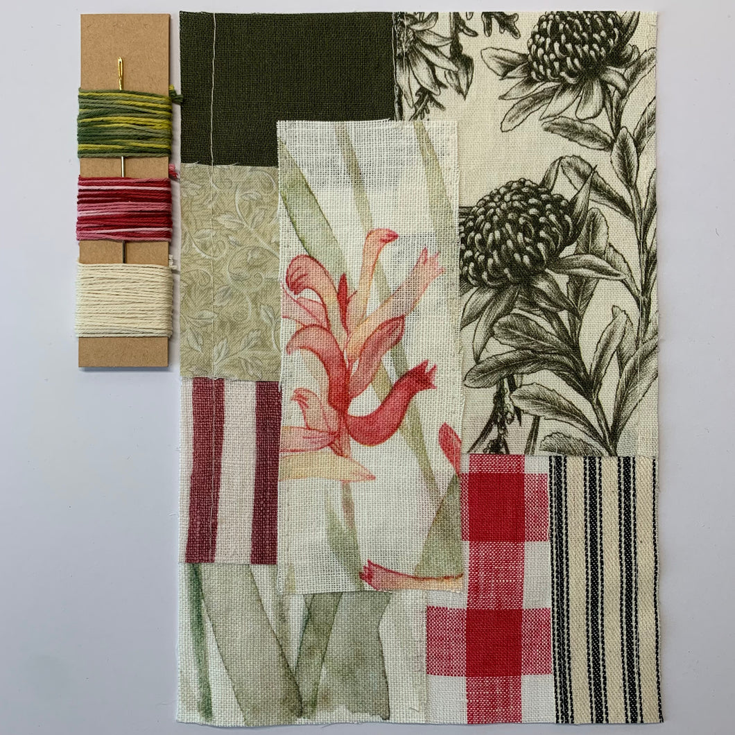 Slow Stitching Kit - Sunset Kangaroo Paw II