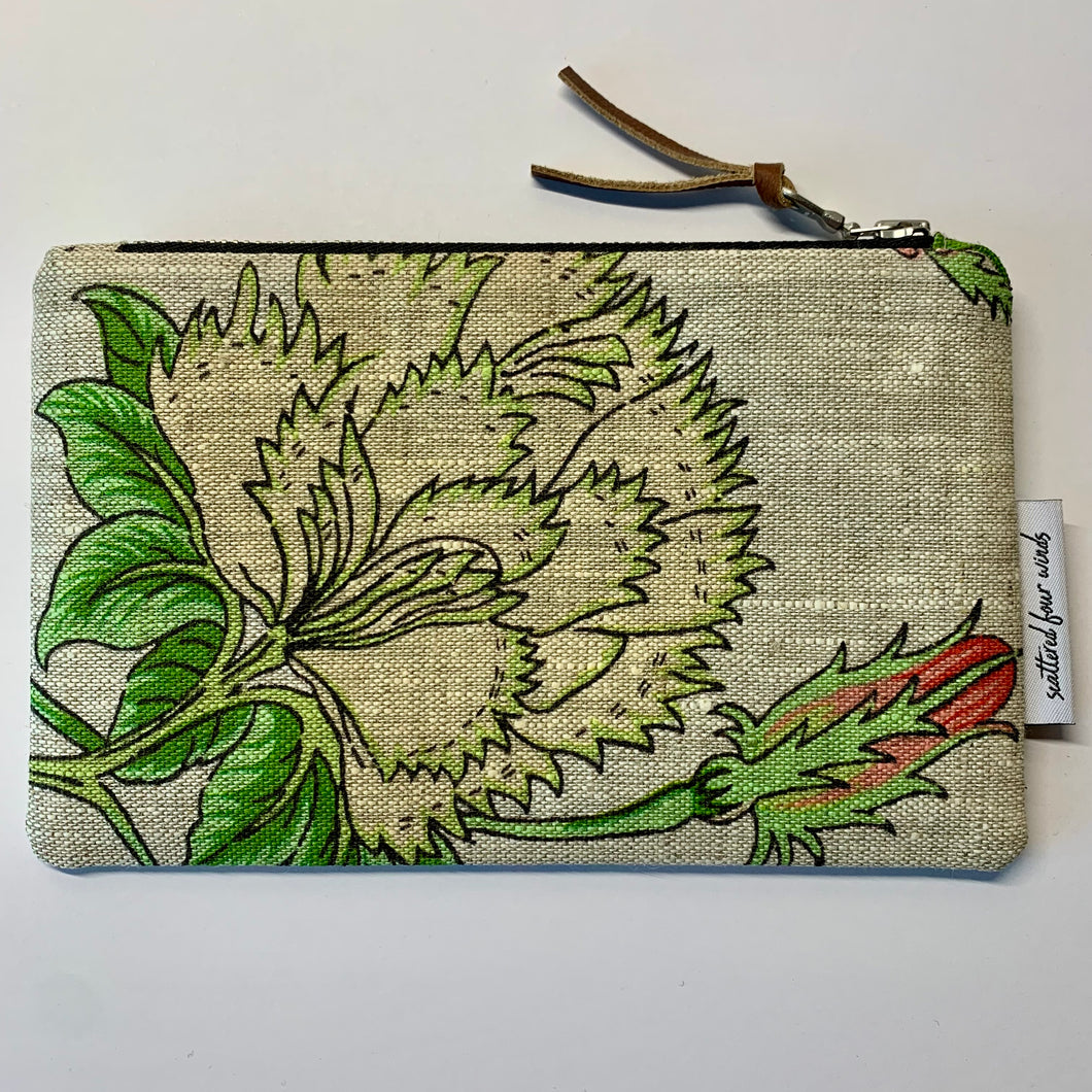 Coin Purse - Darjeeling White Hibiscus