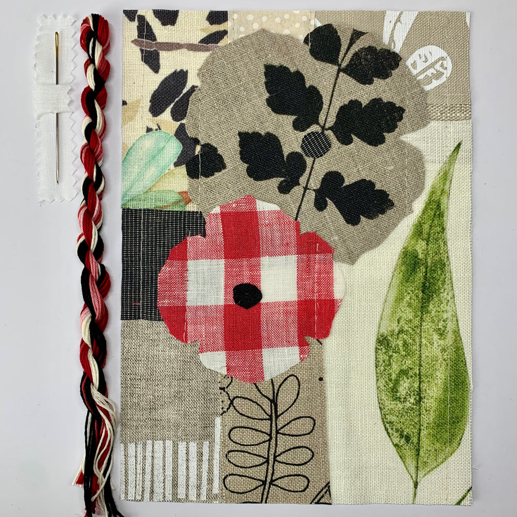 Slow Stitching Kit - Poppies III