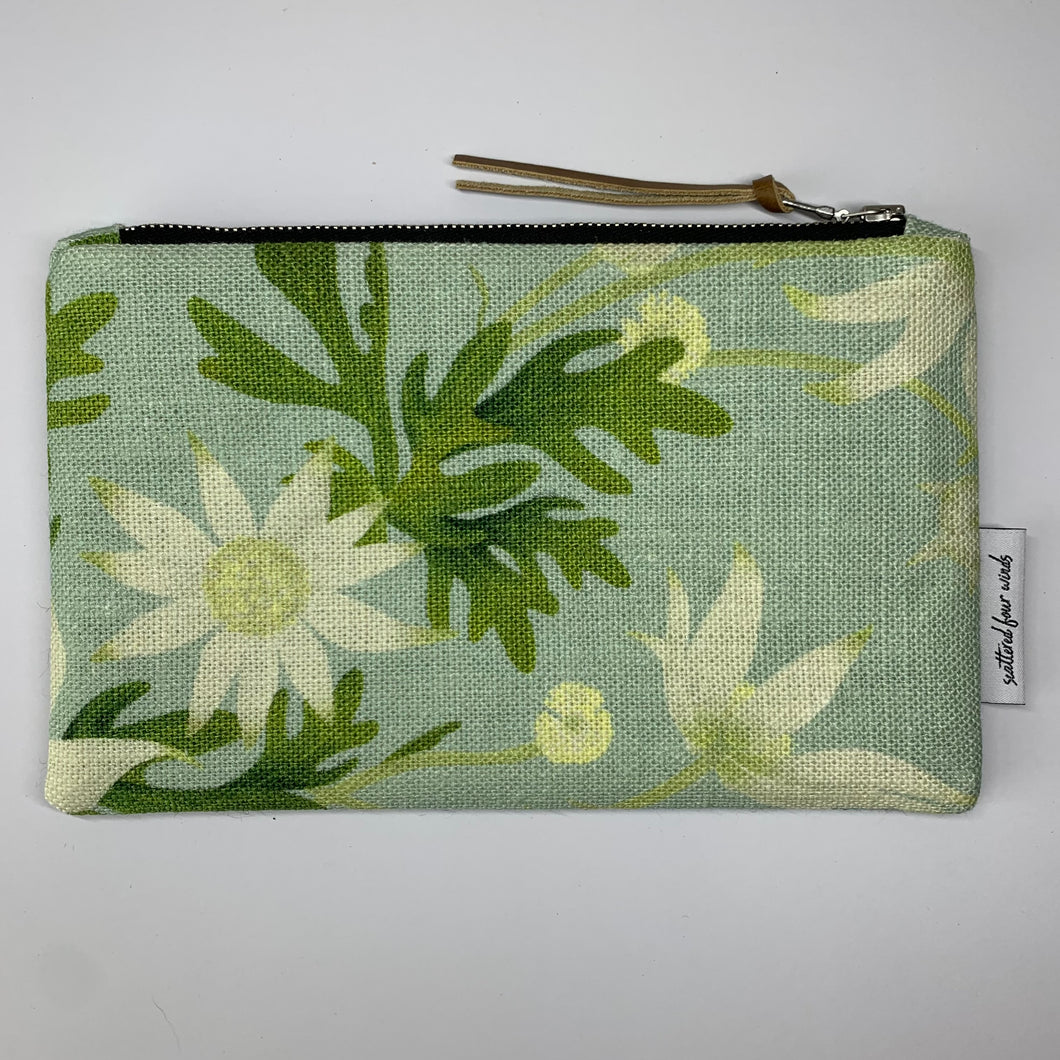 Small Clutch - Flannel Flower Mint