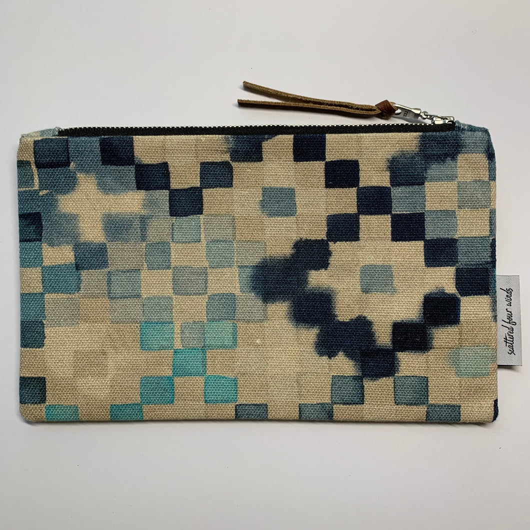 Small Clutch - Tapestry in Sea Blue