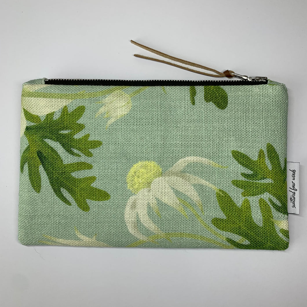 Small Clutch - Flannel Flower Mint II